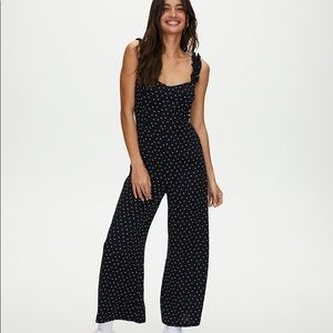 Sunday Best Flirt Ruffle Polka Dot Jumpsuit